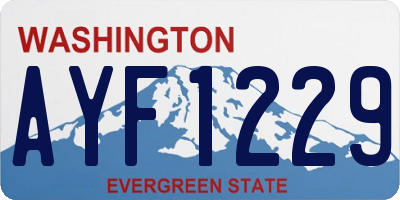 WA license plate AYF1229