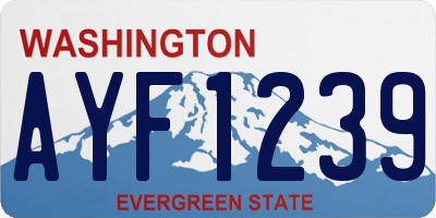 WA license plate AYF1239