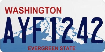 WA license plate AYF1242