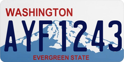 WA license plate AYF1243