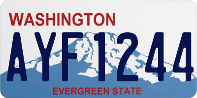 WA license plate AYF1244