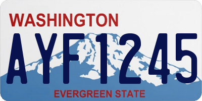 WA license plate AYF1245