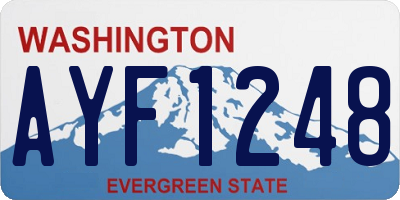 WA license plate AYF1248