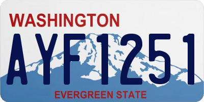 WA license plate AYF1251