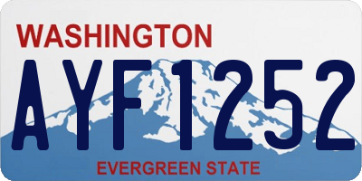 WA license plate AYF1252
