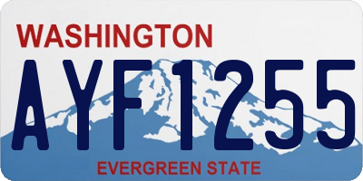 WA license plate AYF1255