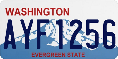 WA license plate AYF1256