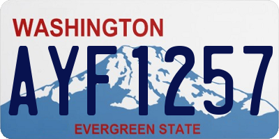 WA license plate AYF1257