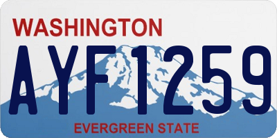WA license plate AYF1259