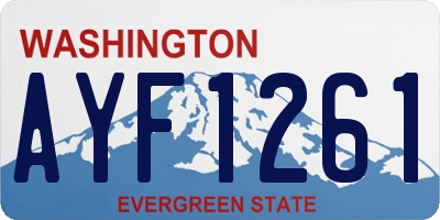 WA license plate AYF1261