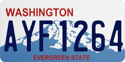 WA license plate AYF1264