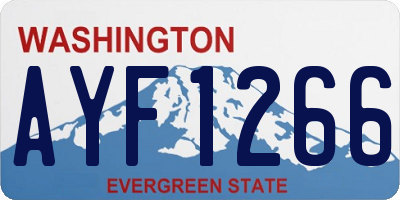 WA license plate AYF1266