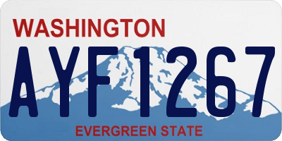 WA license plate AYF1267