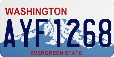 WA license plate AYF1268