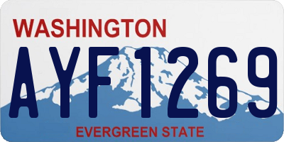 WA license plate AYF1269