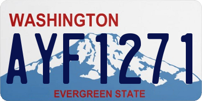 WA license plate AYF1271