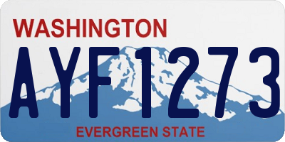 WA license plate AYF1273