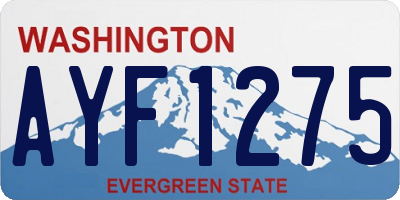 WA license plate AYF1275