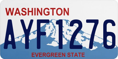 WA license plate AYF1276