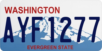 WA license plate AYF1277