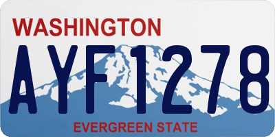 WA license plate AYF1278
