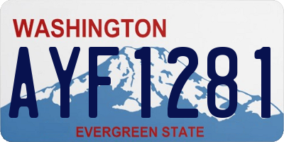 WA license plate AYF1281