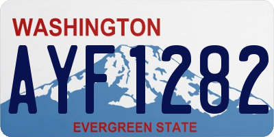 WA license plate AYF1282