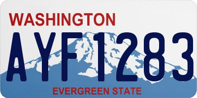 WA license plate AYF1283