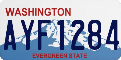 WA license plate AYF1284