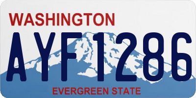 WA license plate AYF1286