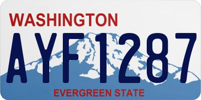 WA license plate AYF1287