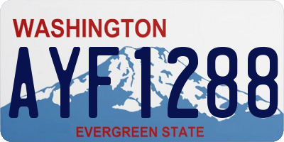 WA license plate AYF1288