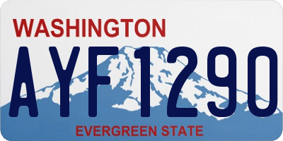 WA license plate AYF1290