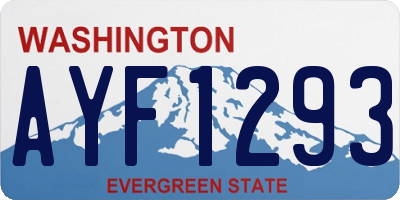 WA license plate AYF1293