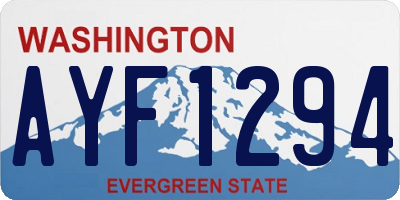 WA license plate AYF1294