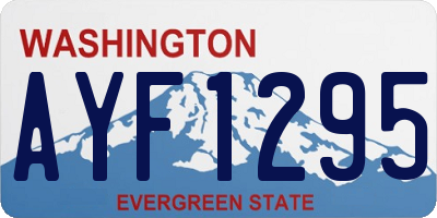 WA license plate AYF1295