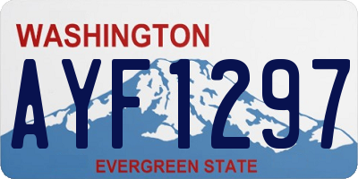 WA license plate AYF1297