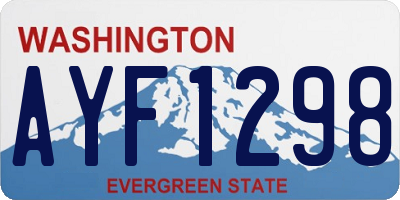 WA license plate AYF1298