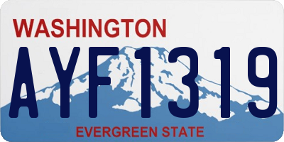 WA license plate AYF1319