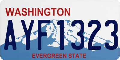 WA license plate AYF1323