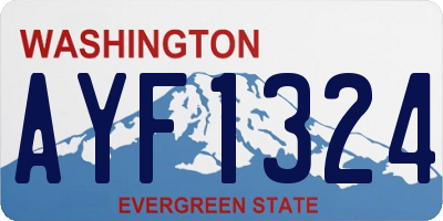 WA license plate AYF1324