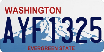 WA license plate AYF1325