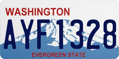WA license plate AYF1328