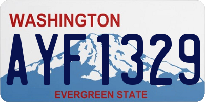 WA license plate AYF1329