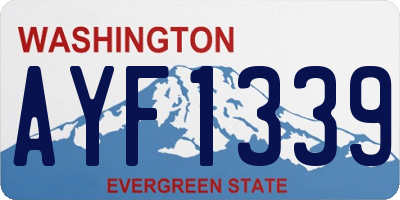 WA license plate AYF1339