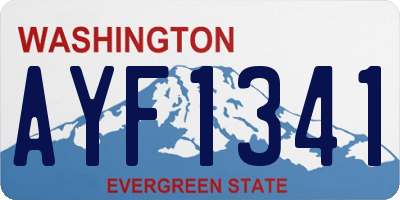 WA license plate AYF1341