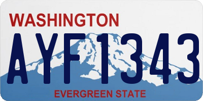 WA license plate AYF1343