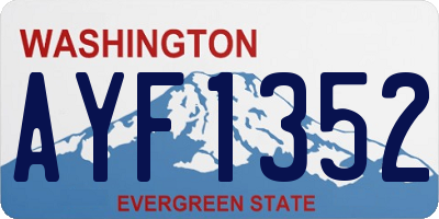 WA license plate AYF1352
