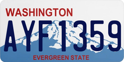 WA license plate AYF1359