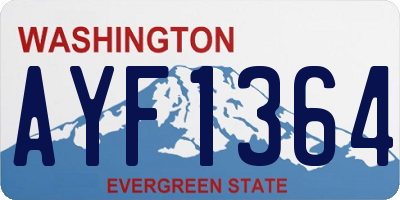 WA license plate AYF1364